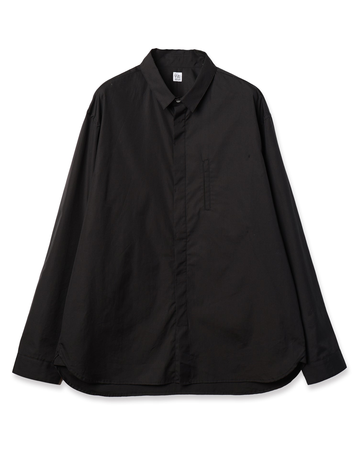 regular collar over shirt black