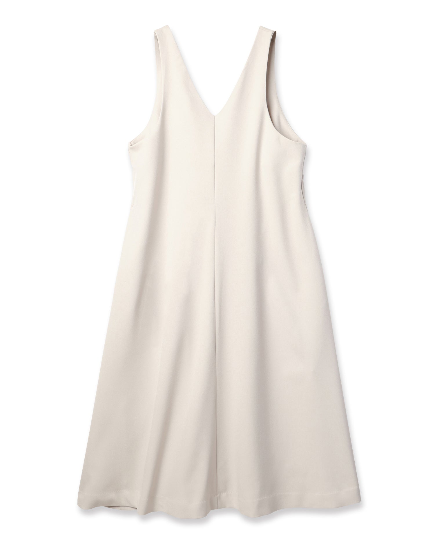 serge sleeve-less dress ivory