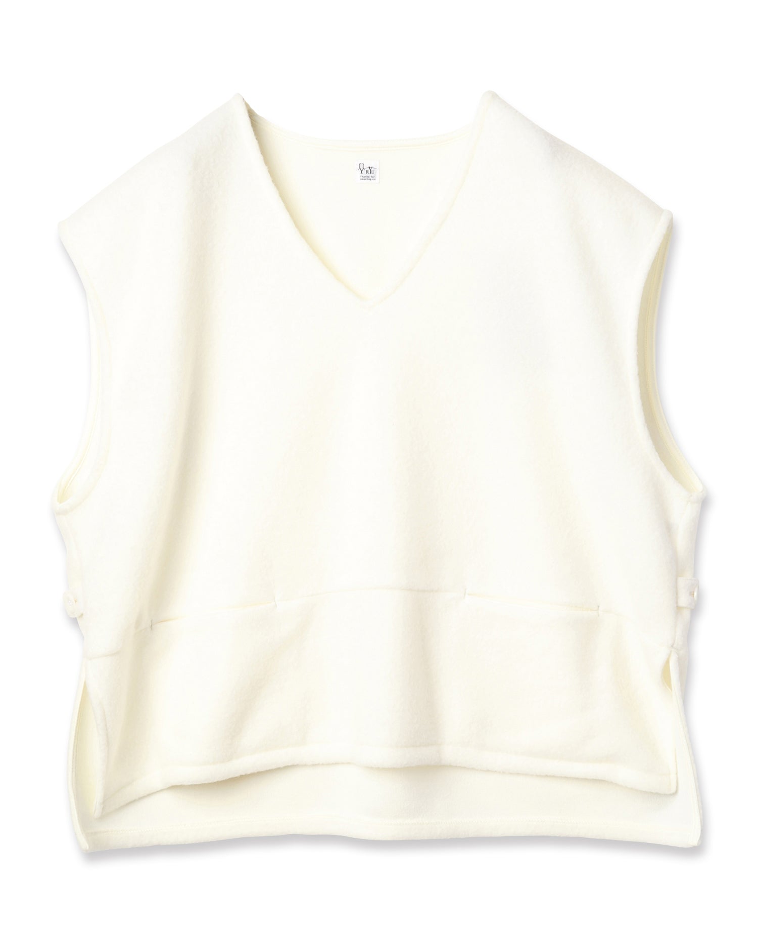 pile box vest off white