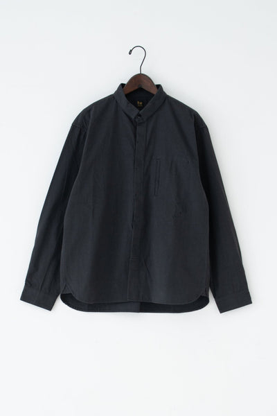 square collar over shirt