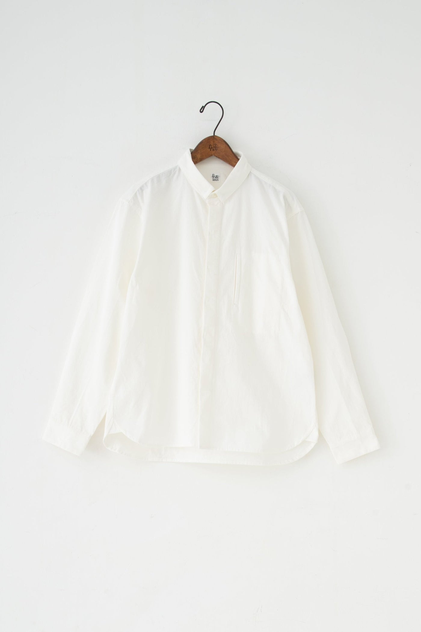 square collar over shirt