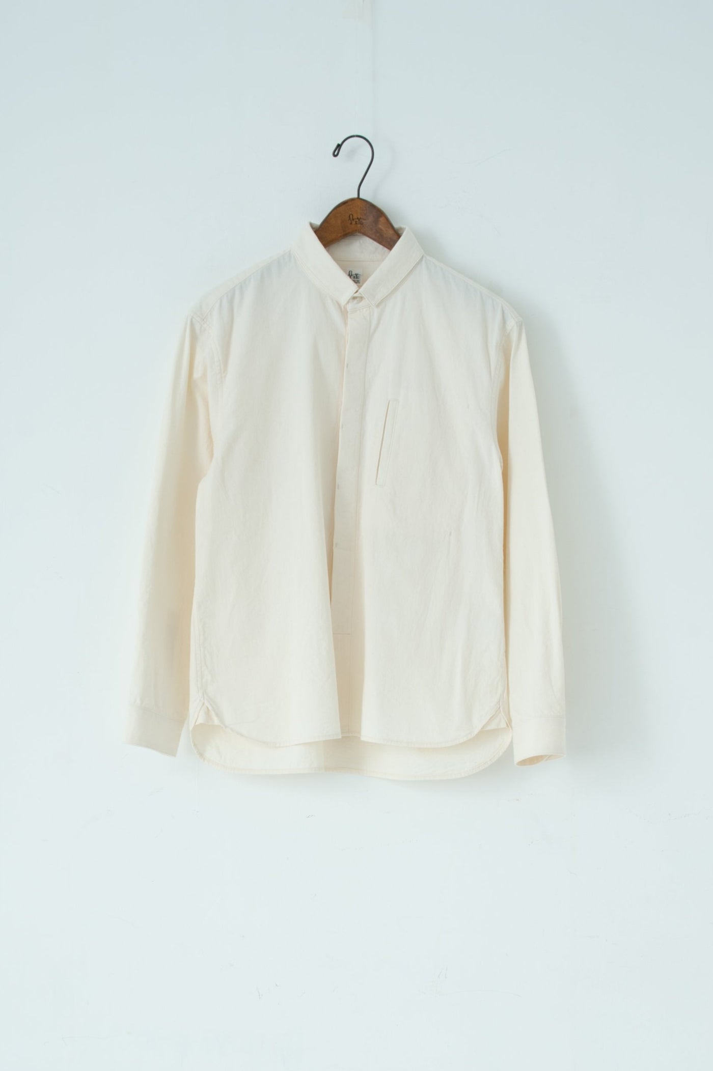 square collar over shirt