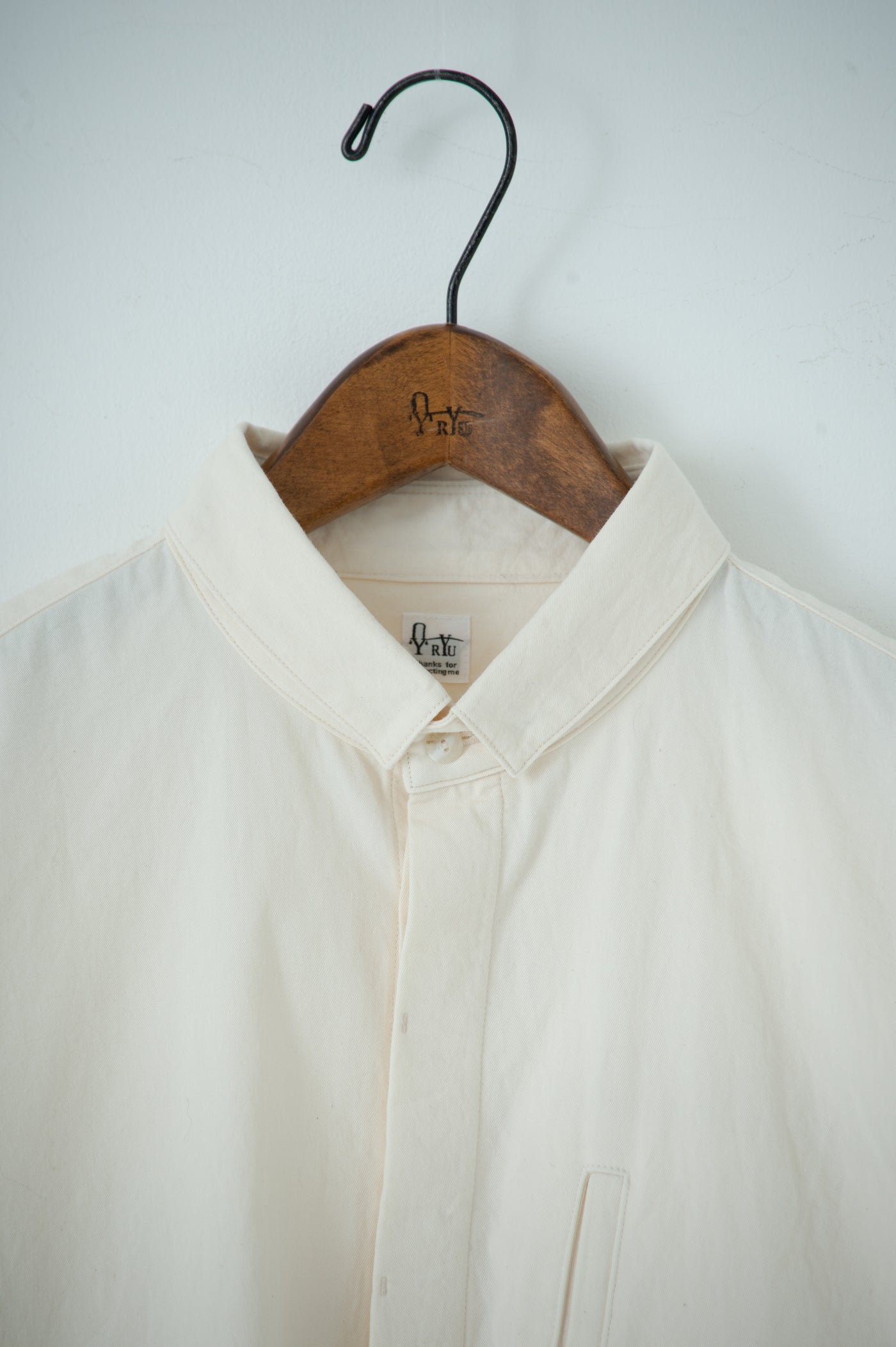 square collar over shirt