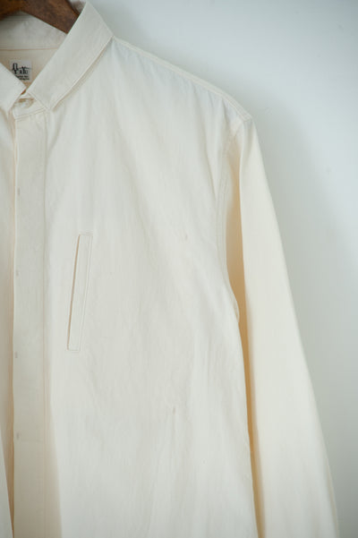 square collar over shirt