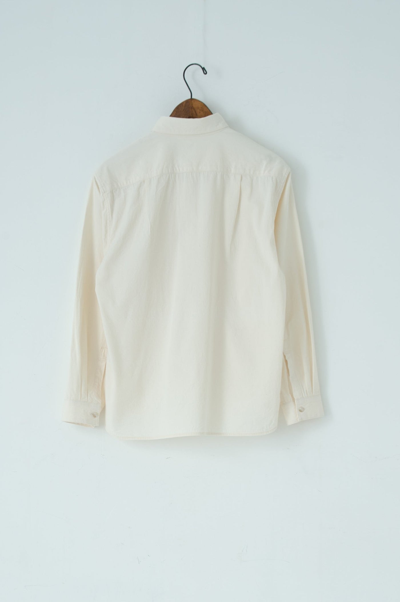 square collar over shirt