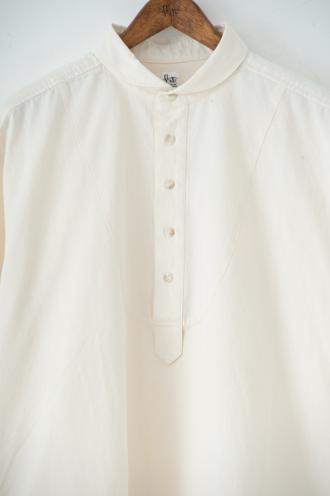 shawl collar over bosom shirt