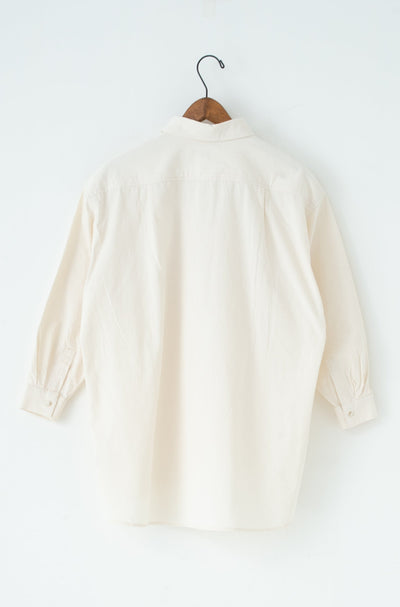 shawl collar over bosom shirt