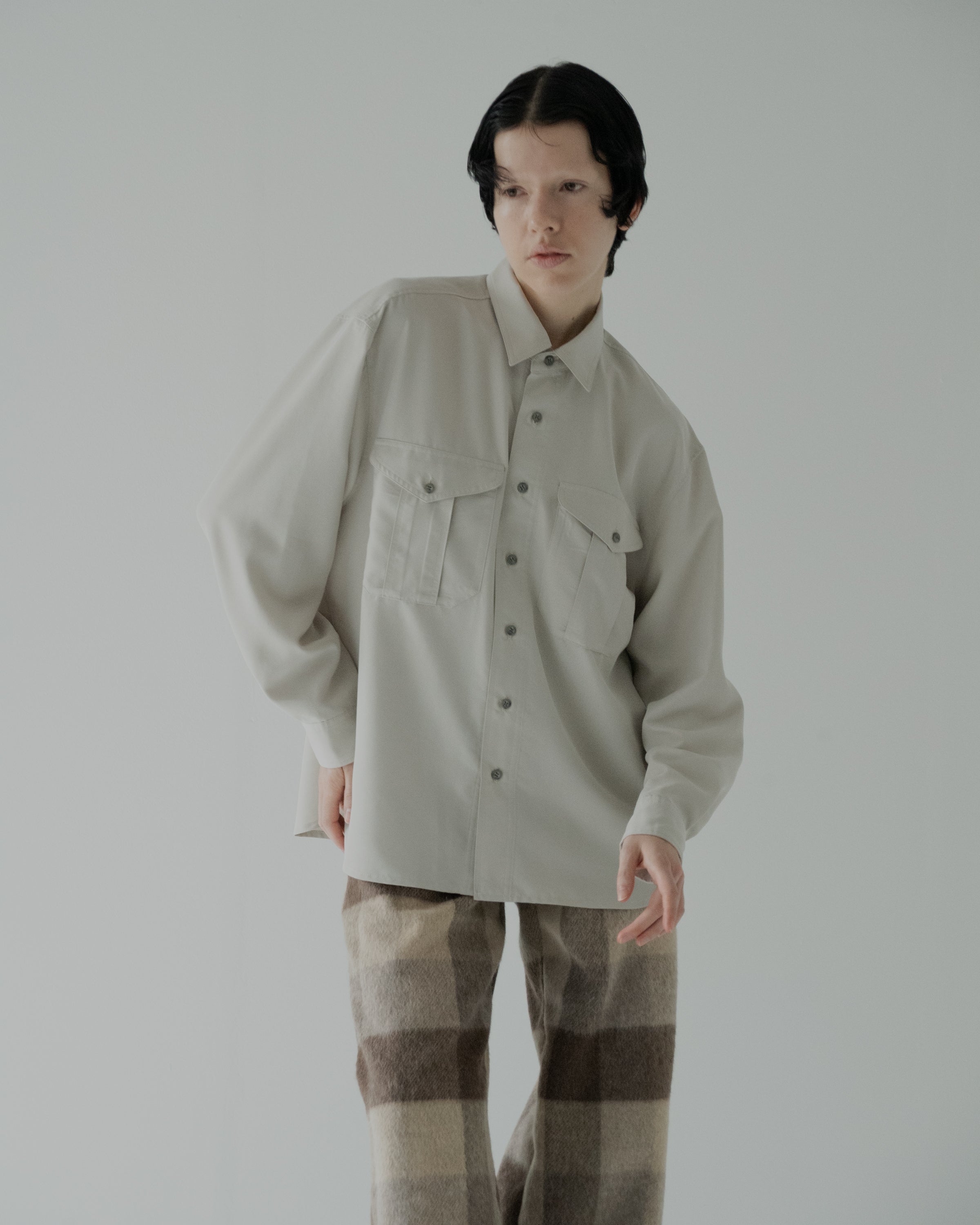 modal long-sleeve shirt ivory