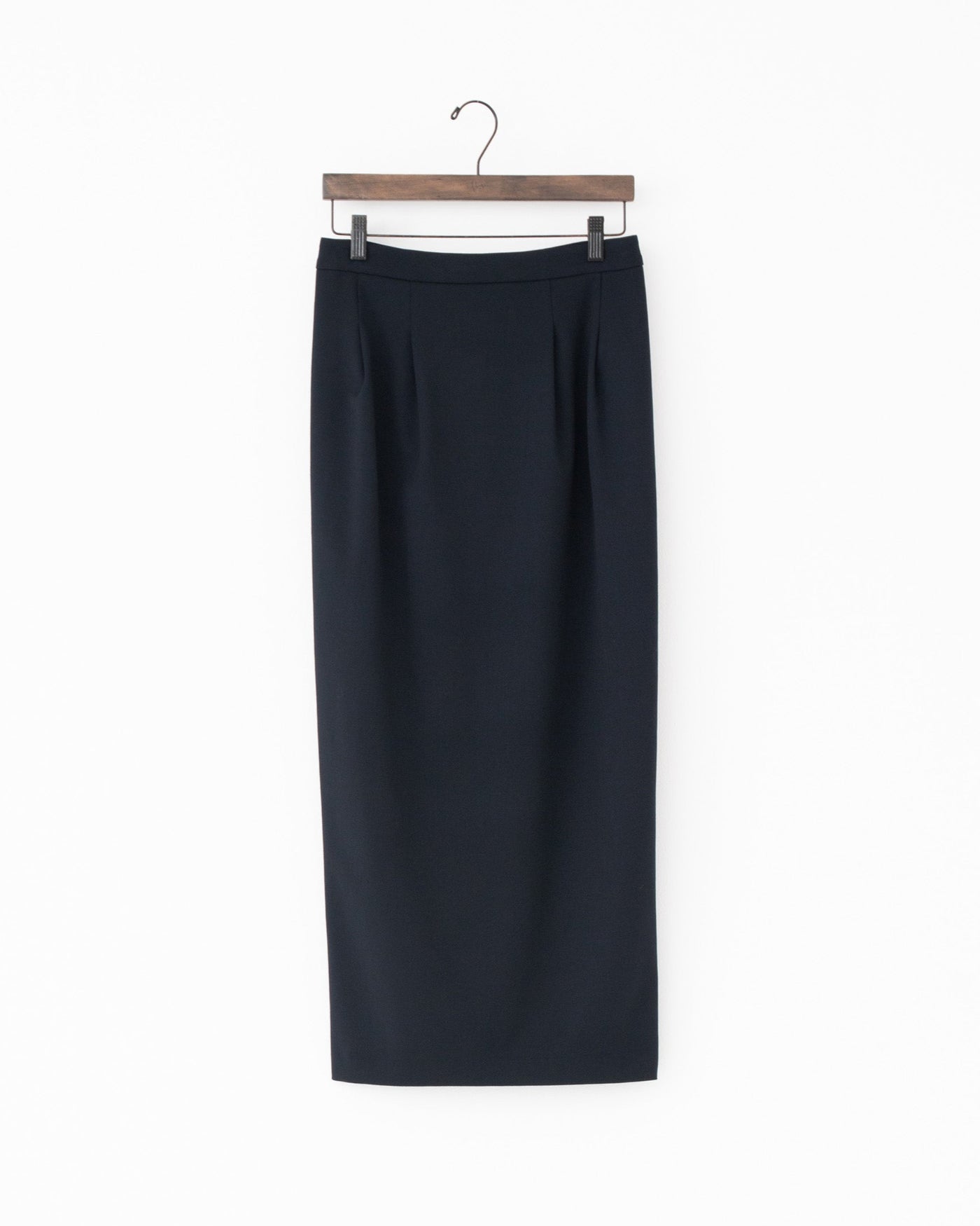 gabardine tuck pencil skirt