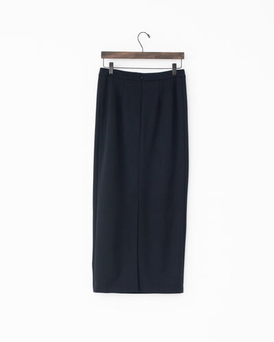 gabardine tuck pencil skirt