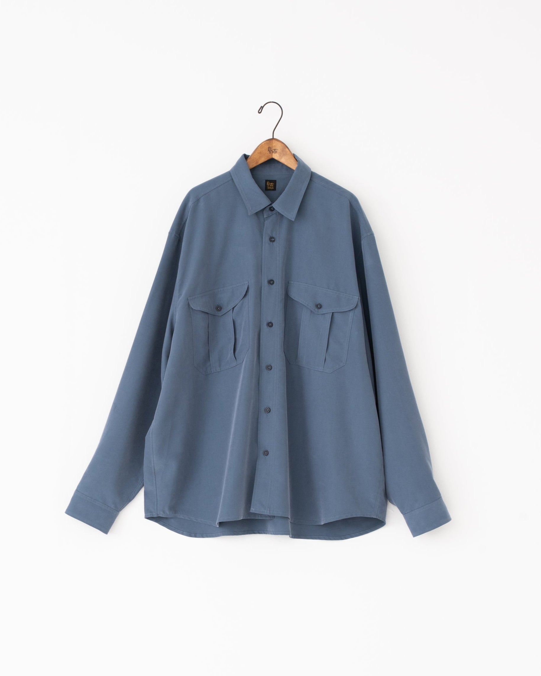 modal long-sleeve shirt smoky blue