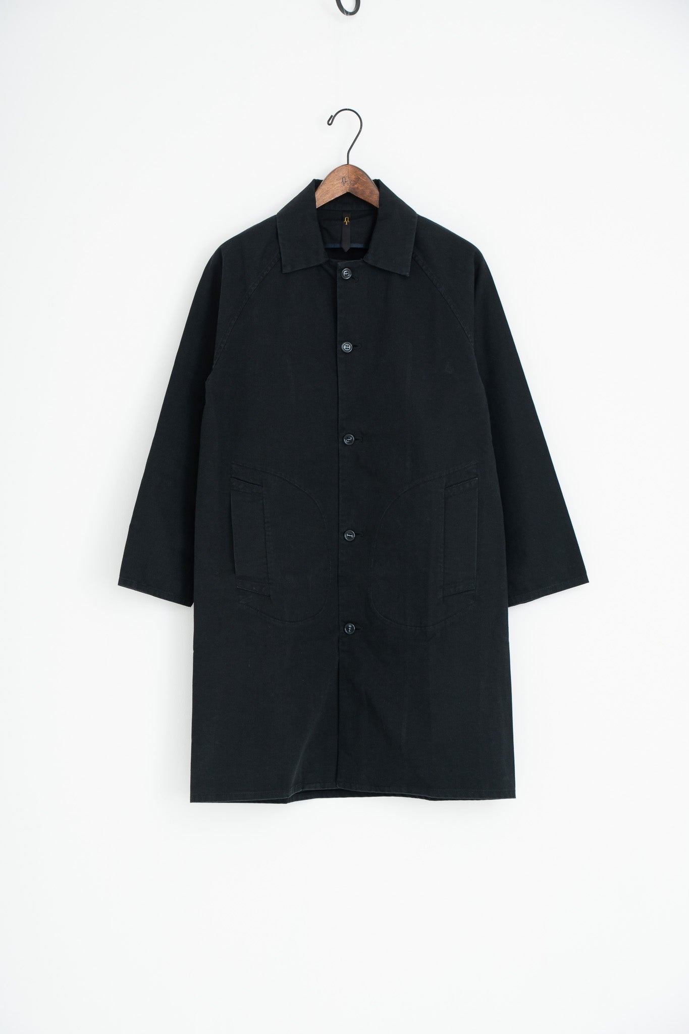 vintage satin coat black