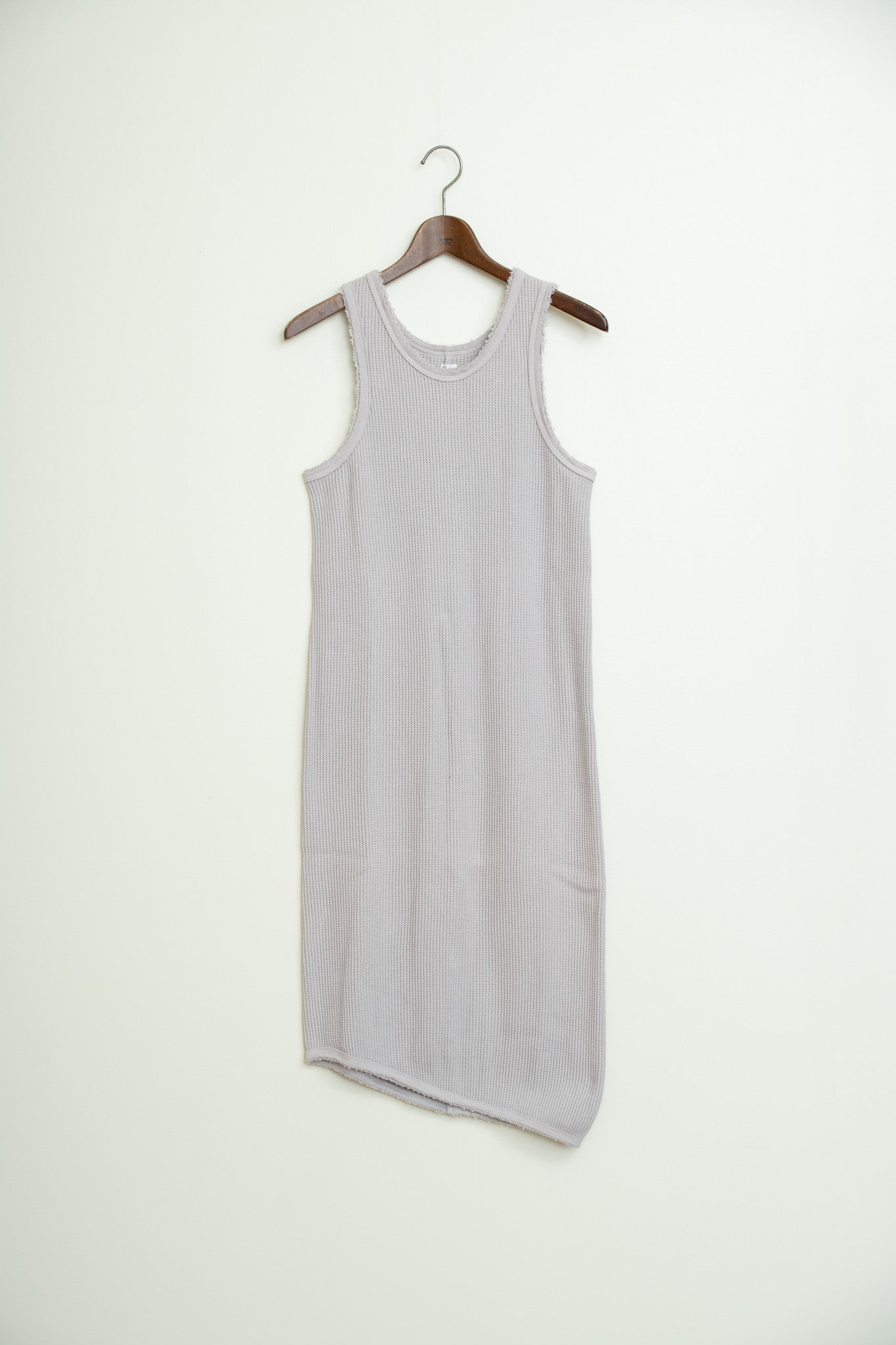 strong waffle sleeveless dress ice gray