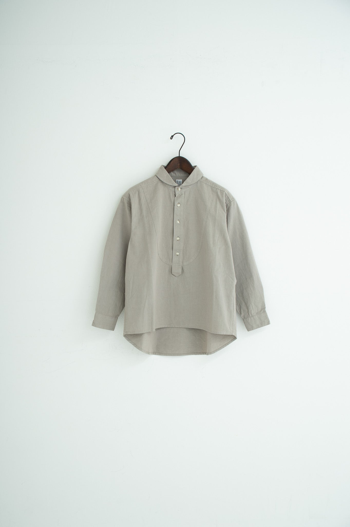 r309 shawl collar bosom shirt gray