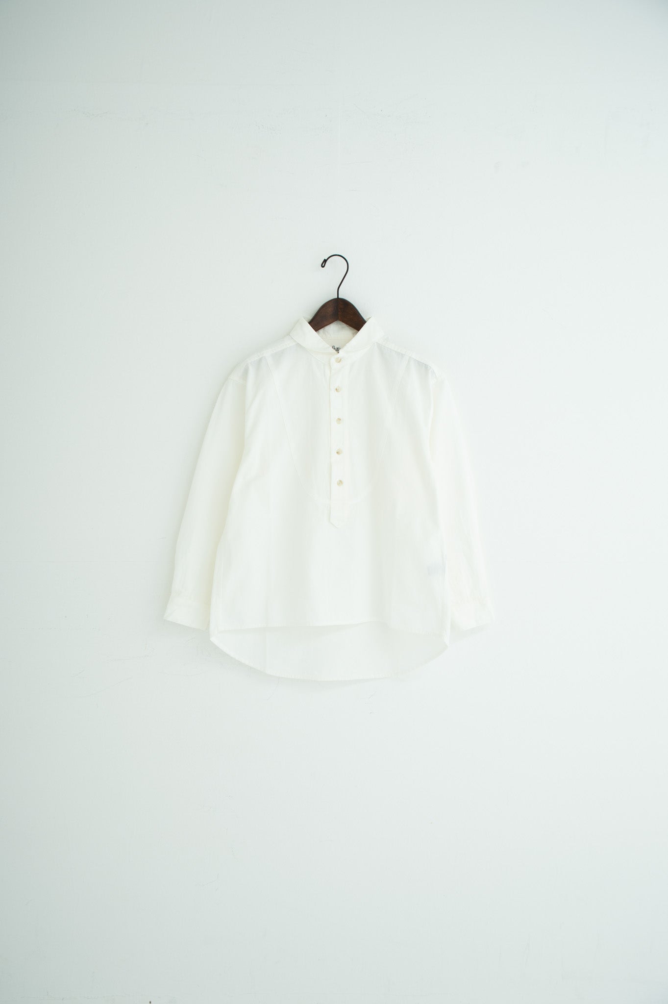 r309 shawl collar bosom shirt white