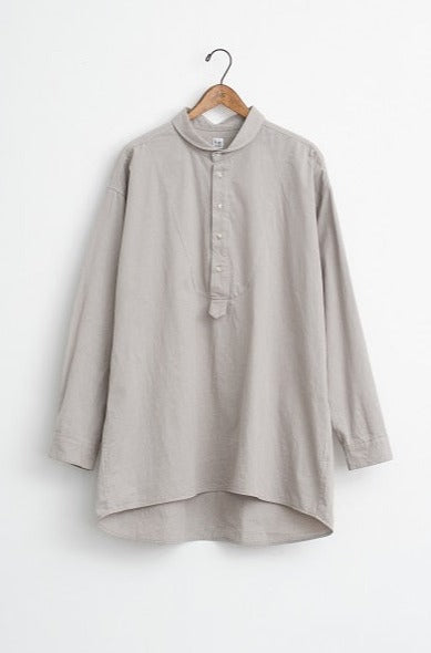 r312 shawl collar over bosom shirt Gray