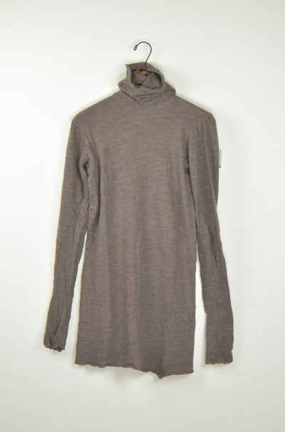 washable wool gauze t-neck knit