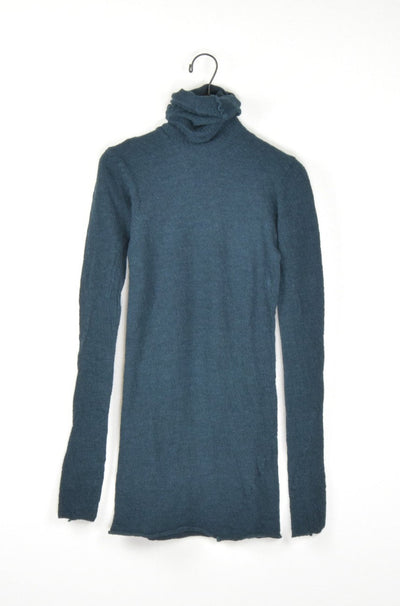 washable wool gauze t-neck knit