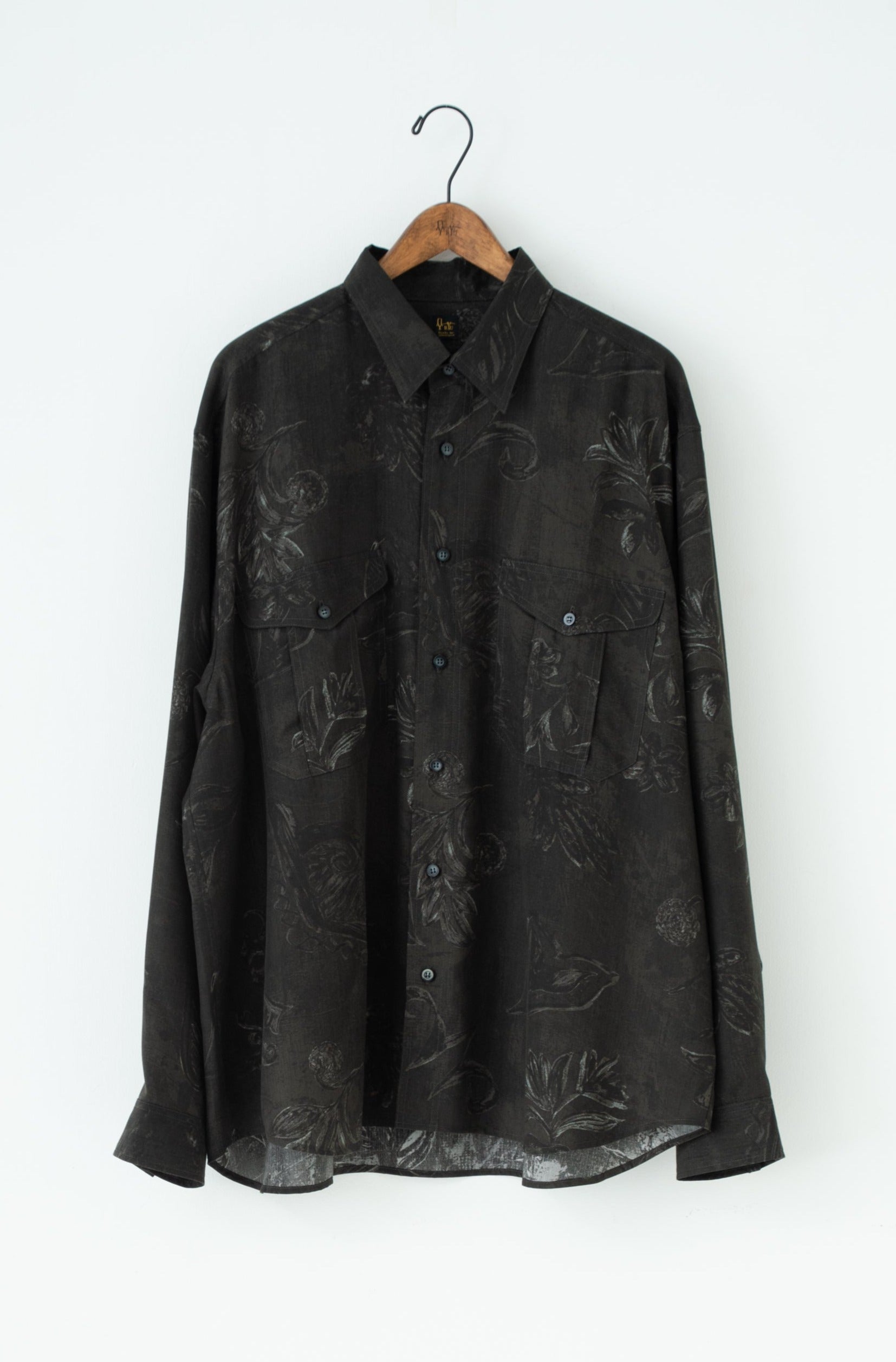Kazakh long-sleeve shirt charcoal