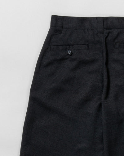 dry slub twill wide full-length pants