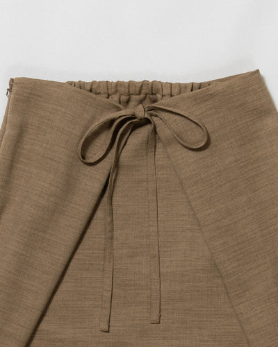 dry slub twill wrap skirt