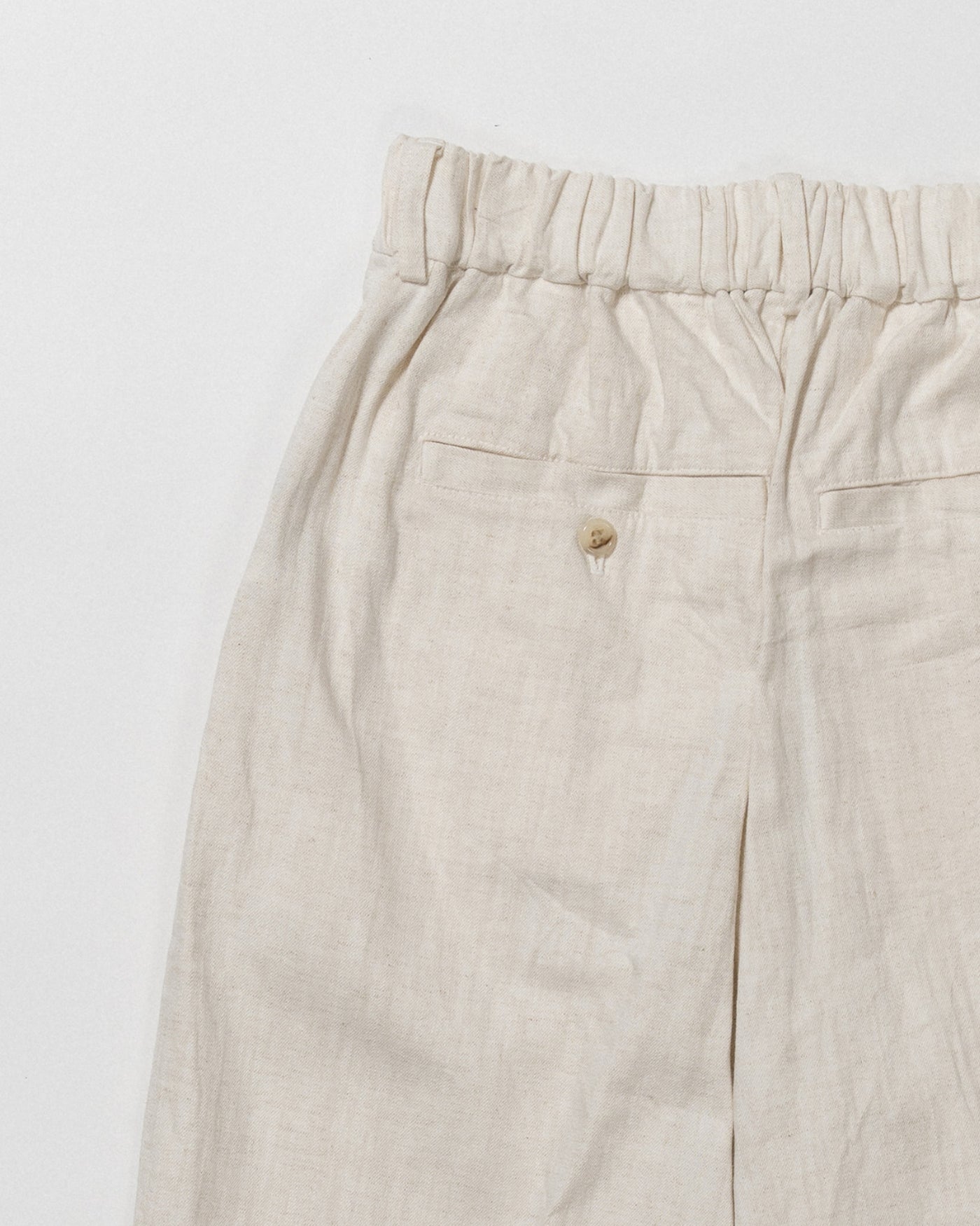 cotton linen two-tuck slacks