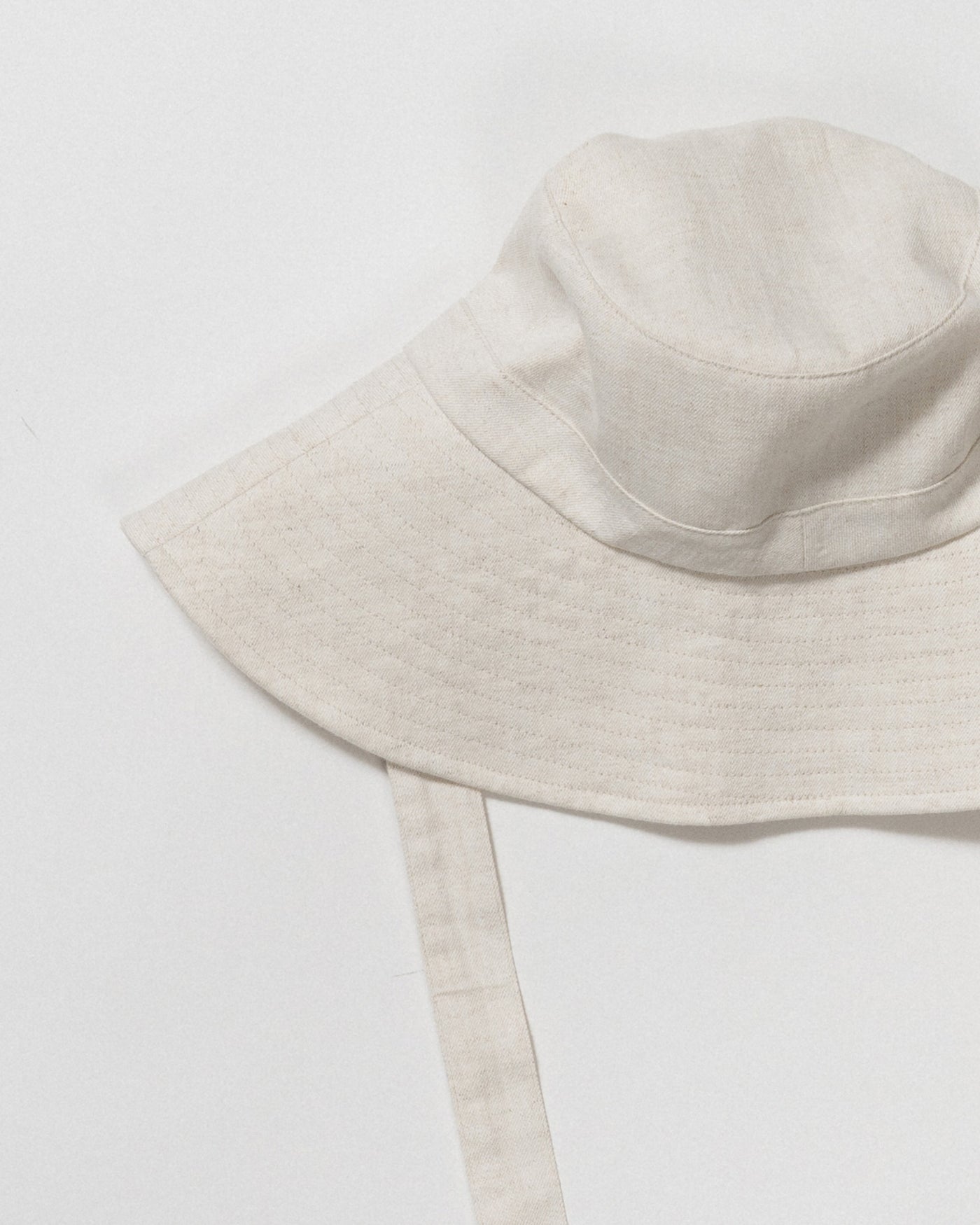 cotton linen wide brim hat